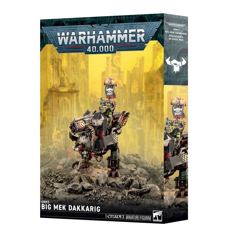 Warhammer 40,000, Orks, Big Mek Dakkarig miniature figure box by Citadel Miniatures,  at Game Roost NZ