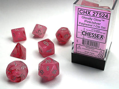 Chessex Polyhedral 7-Die Set - Ghostly Glow