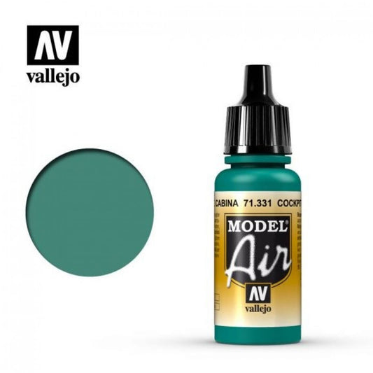 Vallejo Model Air: Cockpit Emerald Green 71.331 (17ml)