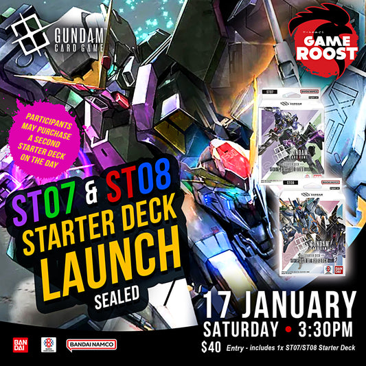 Gundam Card Game ST07 & ST08 Starter Deck Launch Event - SEALED - 17 Jan 2026