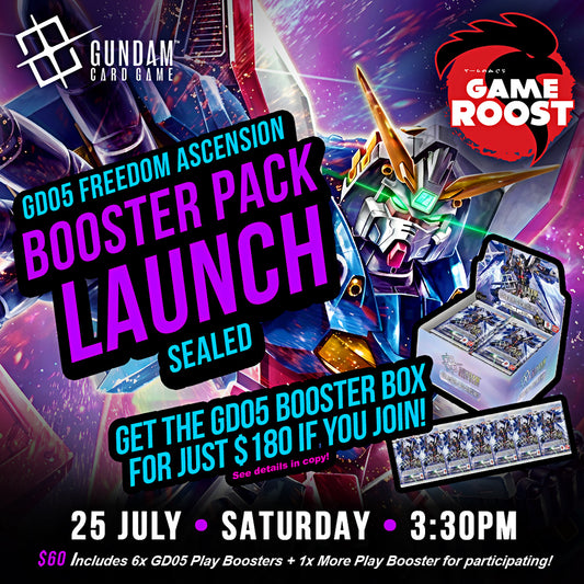 Gundam Card Game GD05 Freedom Ascension 1st Anniversary Release Event - SEALED - 25 Jul 2026