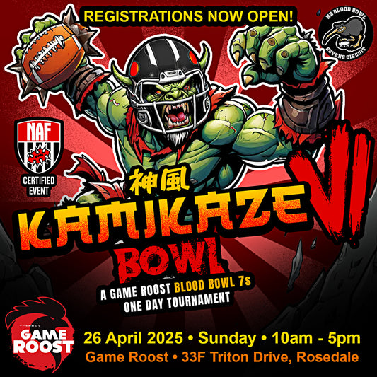 KAMIKAZE Bowl VI - One Day Blood Bowl Sevens Tournament - 26 Apr 2026
