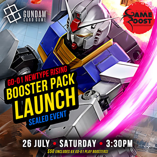 Gundam Card Game GD01 Newtype Rising Booster Pack Launch Sealed Event - 26 Jul 2025